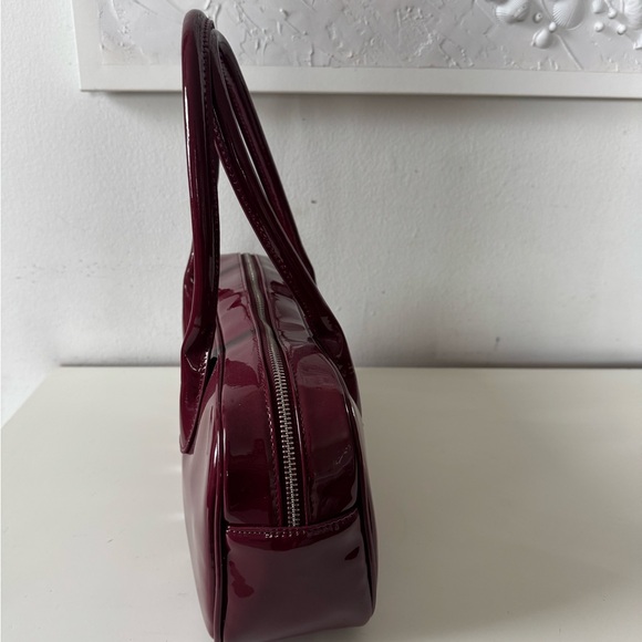 Urban Expressions Glossy Burgundy Handbag - Picture 3 of 3